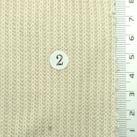 Pale Beige - Rib Knit Poly Fabric - FAB1855