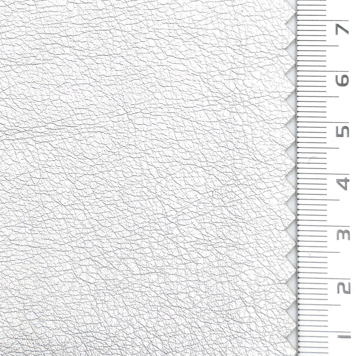 Silver - Grained Woven Poly Faux Leather Fabric - FAB1880