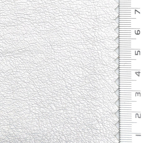 Silver - Grained Woven Poly Faux Leather Fabric - FAB1880