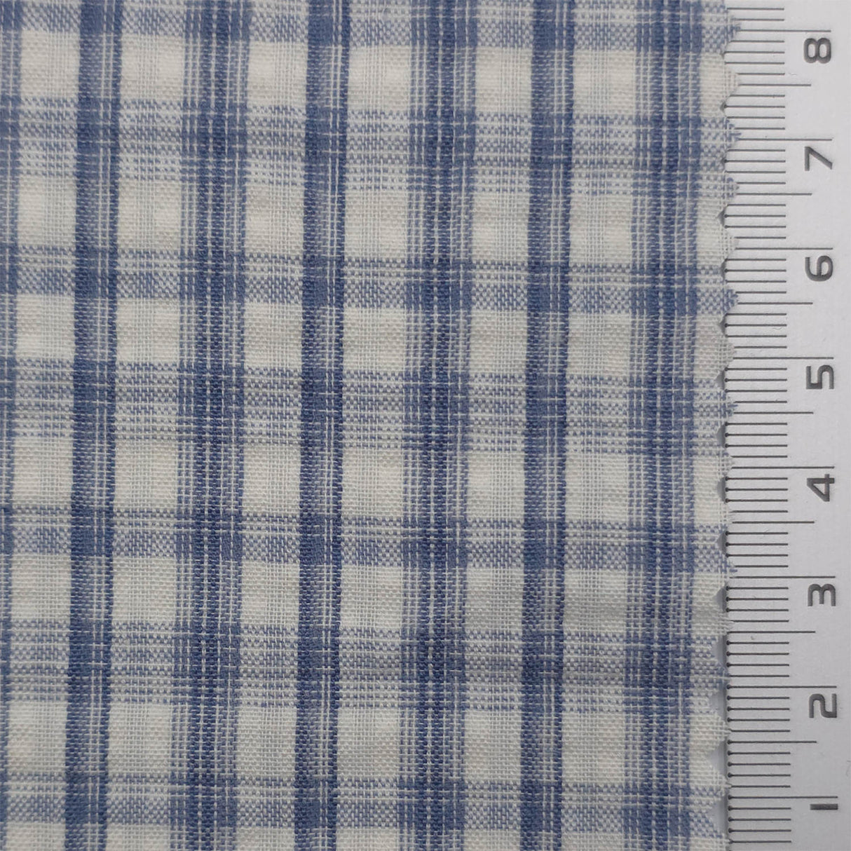 Light Blue - Plaid Cotton Woven Fabric - FAB1864