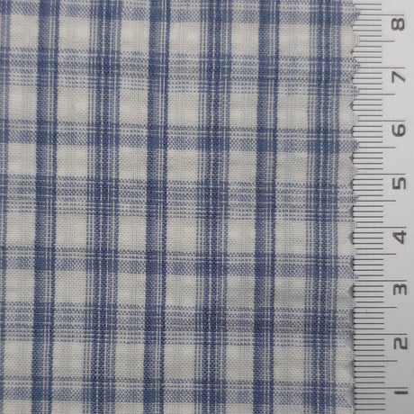 Light Blue - Plaid Cotton Woven Fabric - FAB1864