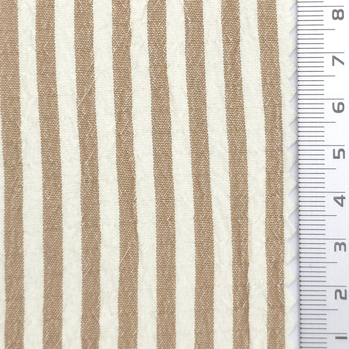 Stripe Polyester Rayon Woven Fabric - FAB1961 - Beige