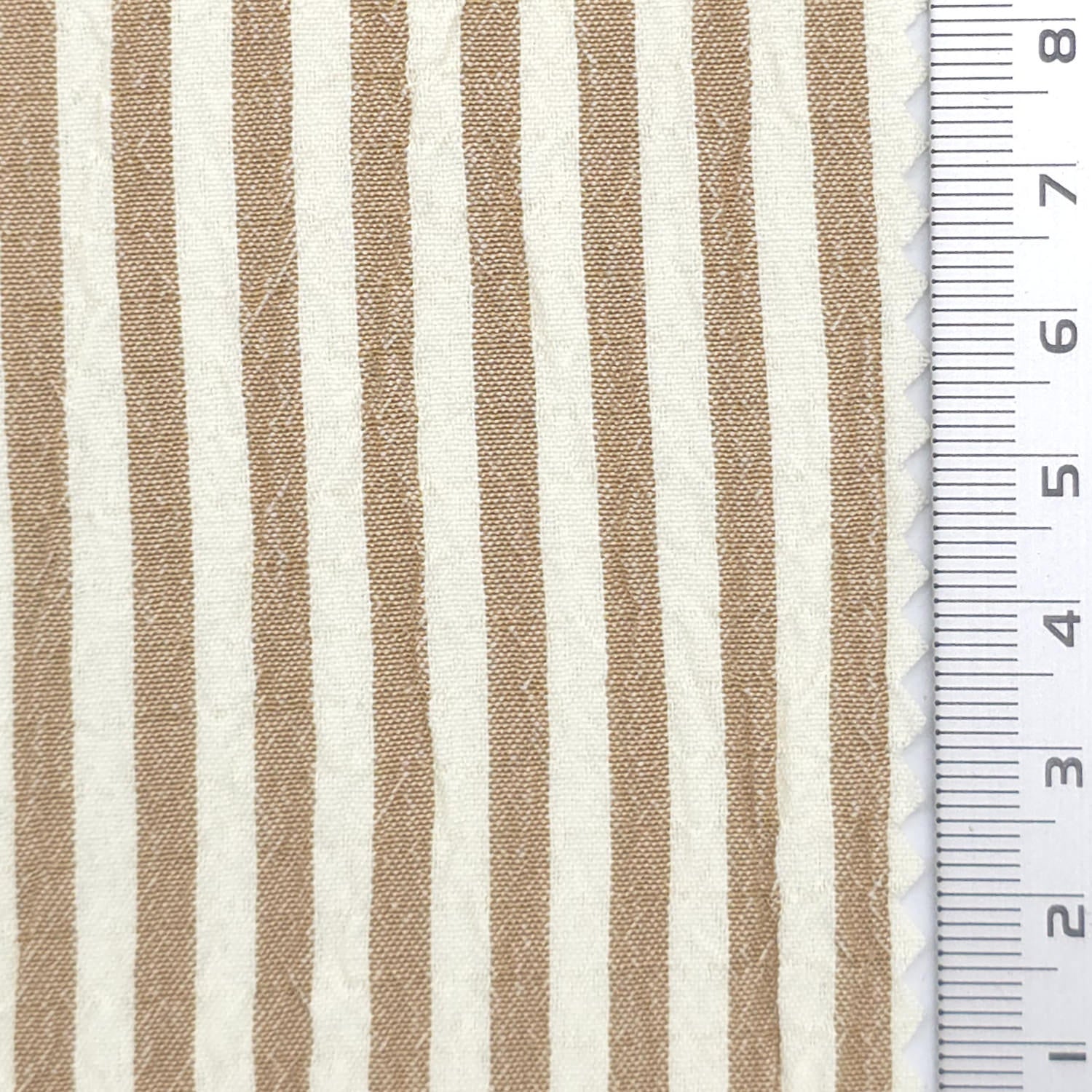 Stripe Polyester Rayon Woven Fabric - FAB1961 - Beige