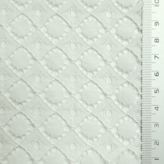 Solid Dot Lace Cotton Nylon Knit Fabric | FAB1560 | 1.Black, 2.White, 3.Ivory, 4.Pink, 5.Mint, 6.Beige by Fabricis.com #