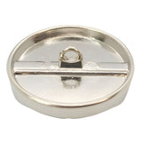 Cast Metal Circle Button, Nickel Finish, 15~25mm, Apparel Accessories & Craft Supply - FBTN266 - Nickel / 15mm-Nickel / 18mm-Nickel / 21mm-Nickel / 23mm-Nickel / 25mm 