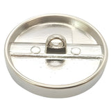 Nickel Concentric Circle Button, 15~23mm, Cast Metal Shank Button, Semi-Gloss Finish - FBTN265 - Nickel / 15mm-Nickel / 18mm-Nickel / 21mm-Nickel / 23mm 