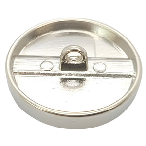 Nickel Concentric Circle Buttons, 15-23mm