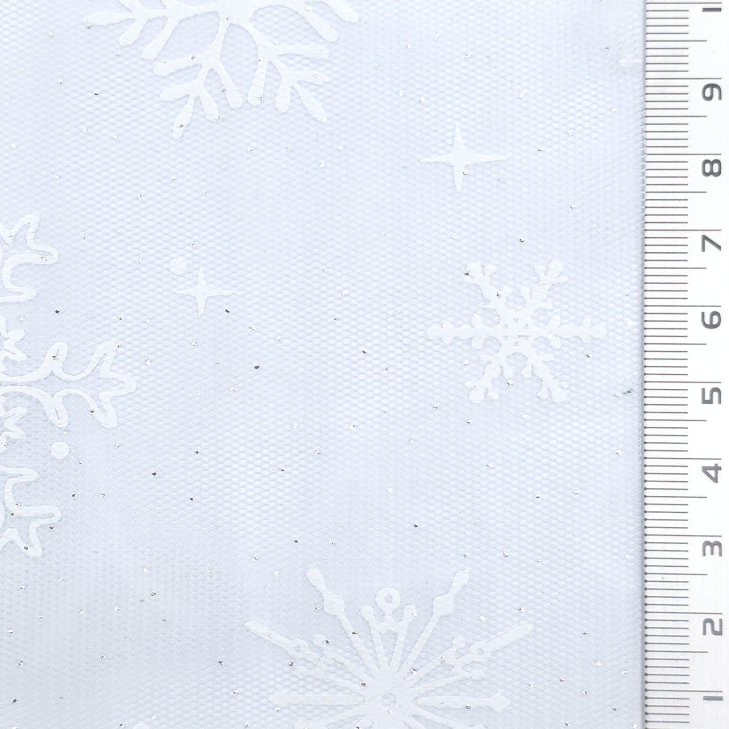 Snowflake Galaxy Polyester Knit Fabric - FAB1950 - Sky Blue