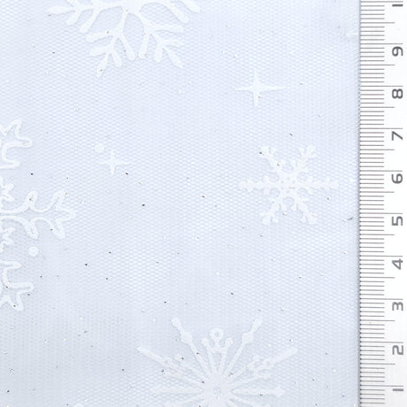 Snowflake Galaxy Polyester Knit Fabric - FAB1950 - Sky Blue