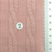 Dusty Pink - Cable Jacquard Poly Span Knit Fabric - FAB1857