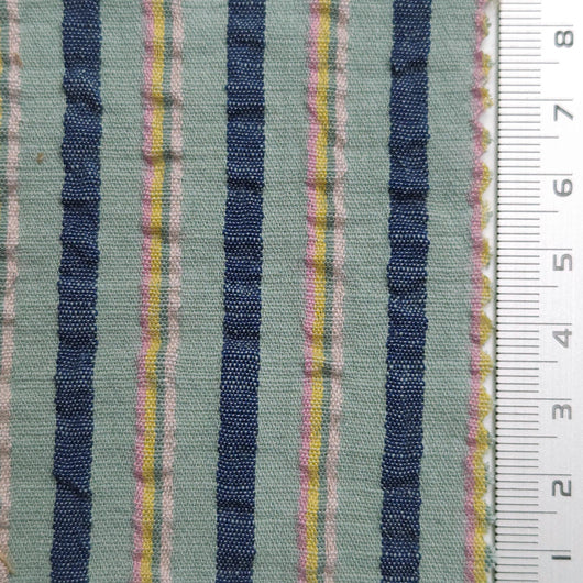 Stripe Jacquard YarnDyed Polyester Cotton Woven Fabric | FAB1583 | 1.Pale Taupe, 2.Heather, 3.Coral Tree, 4.Pale Brown, 5.Quill Grey, 6.Black by Fabricis.com #