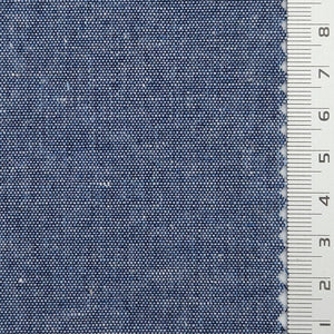 Solid Oxford Cotton Linen Polyester Woven Fabric - FAB1790 - Dark navy blue