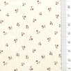 Scattered Floral Front Brushed Print Twill Cotton Woven Fabric - FAB1748 - 1.Yellow-2.Cream-3.Beige-4.Light gray-5.Rust-6.Olive-7.Navy blue-8.Black 