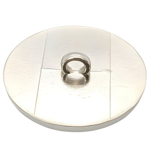 Nickel Concentric Circle Buttons, 15-25mm