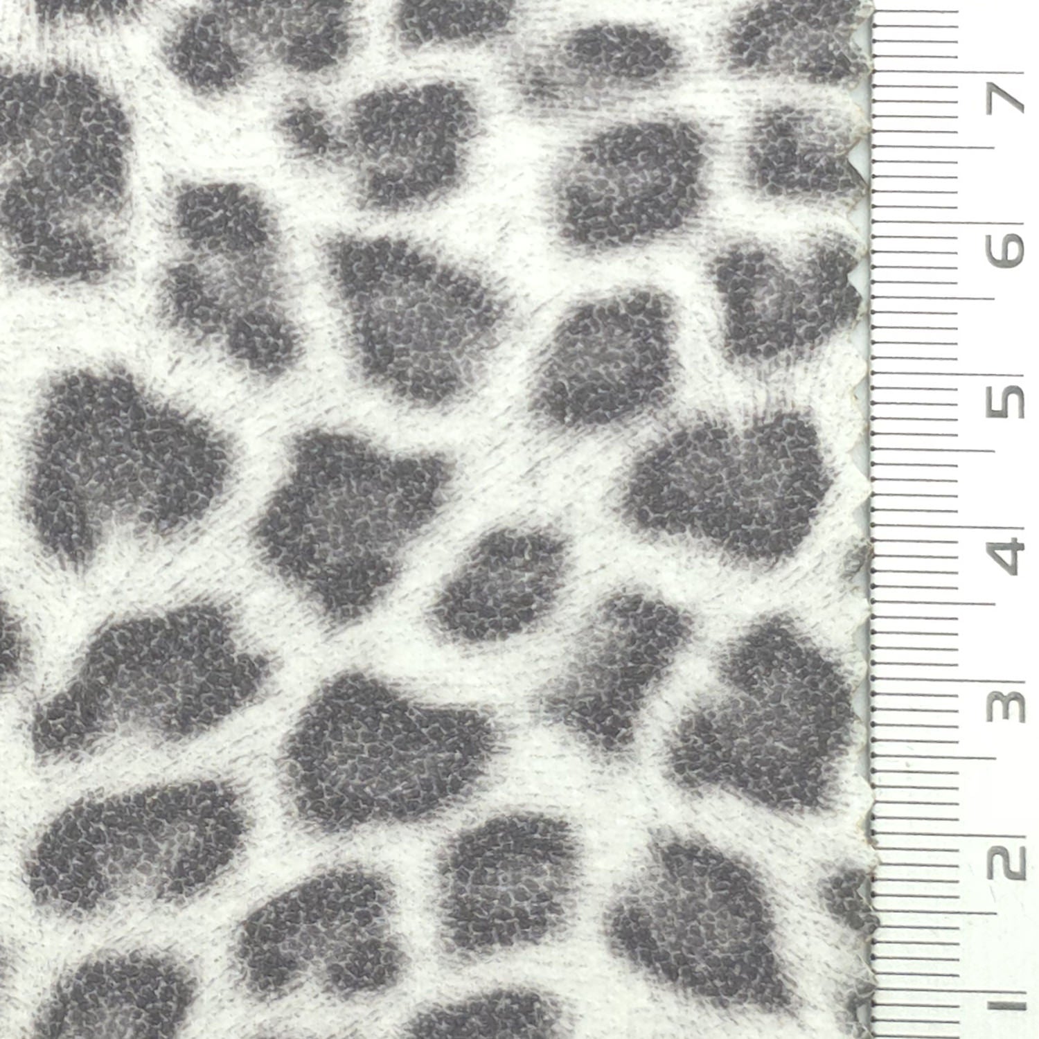 Animal Print Polyester Polyurethane Knit Fabric - FAB1978 - White