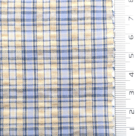 Light Blue - Plaid Cotton Woven Fabric - FAB1862