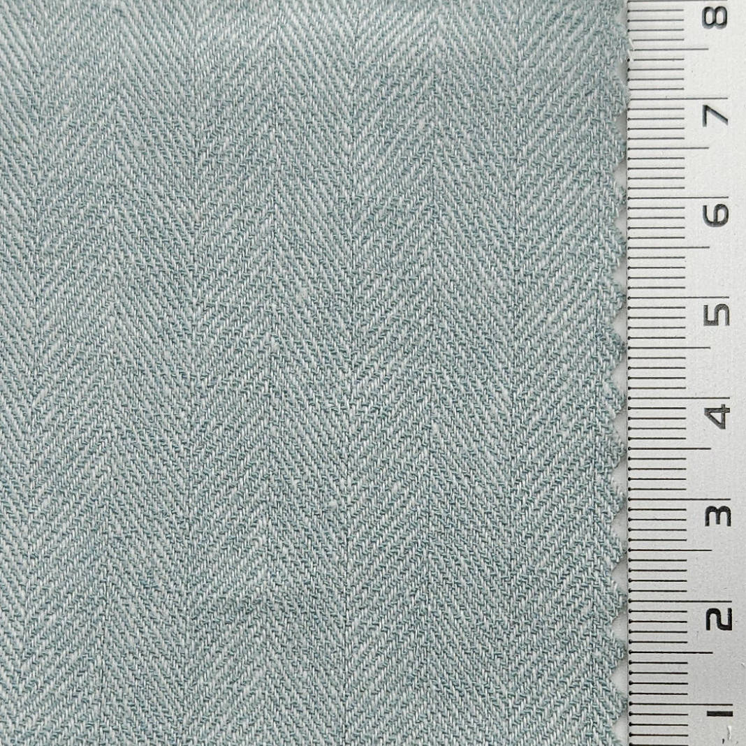 Herringbone Enzyme Washing Rayon Spandex Cotton Linen Woven Fabric - FAB1652