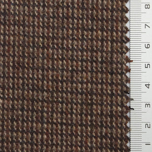 Solid Brushed Tweed Polyester Wool Woven Fabric - FAB1786 - Brown