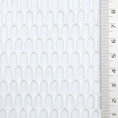 Ivory Mesh Honeycomb Poly Knit Fabric - FAB1846