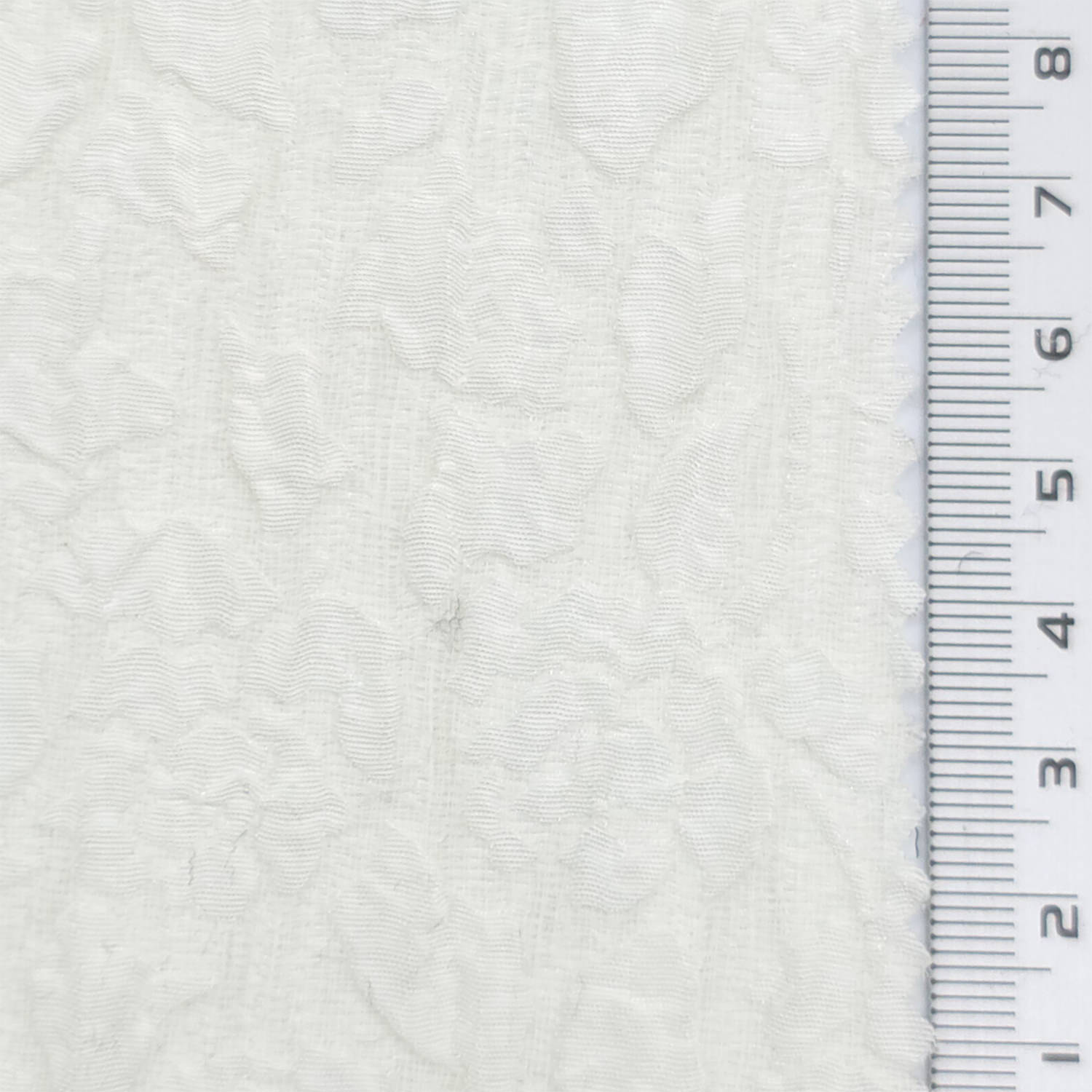 White - Jacquard Poly Woven Fabric - FAB1879
