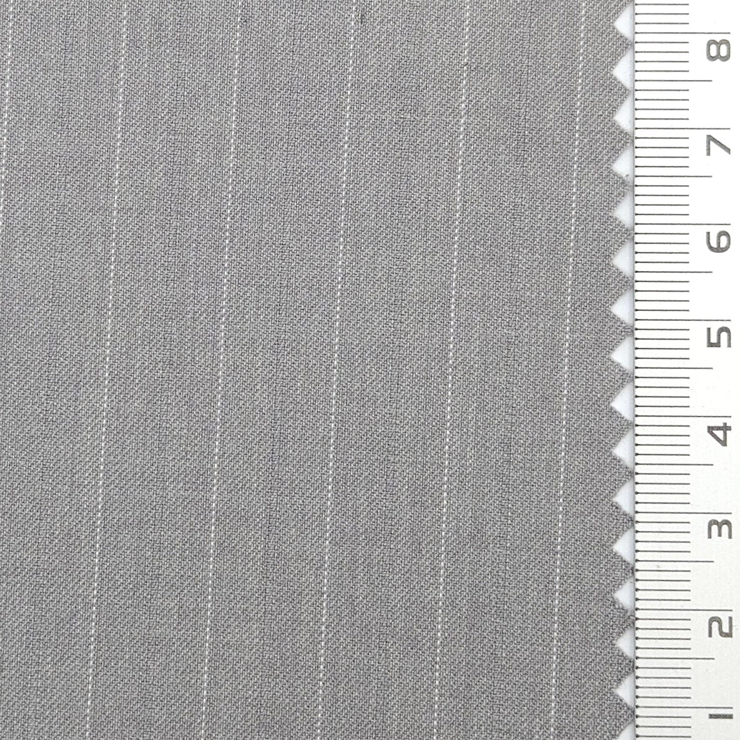 Pencil Stripe Plain Rayon Spandex Polyester Woven Fabric - FAB 1782 - 2.Light gray
