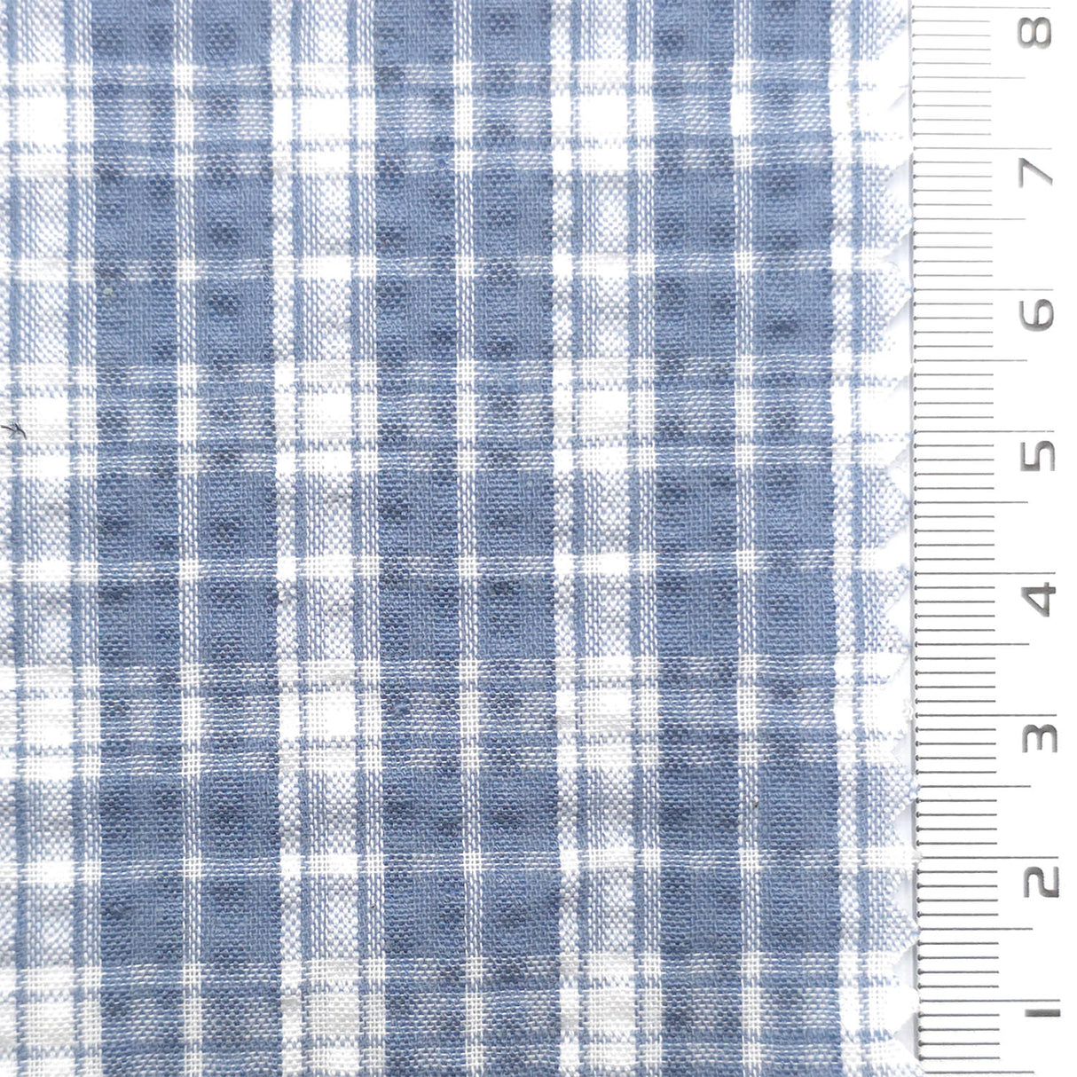 Light Blue - Gingham Poly Cotton Woven Fabric - FAB1863