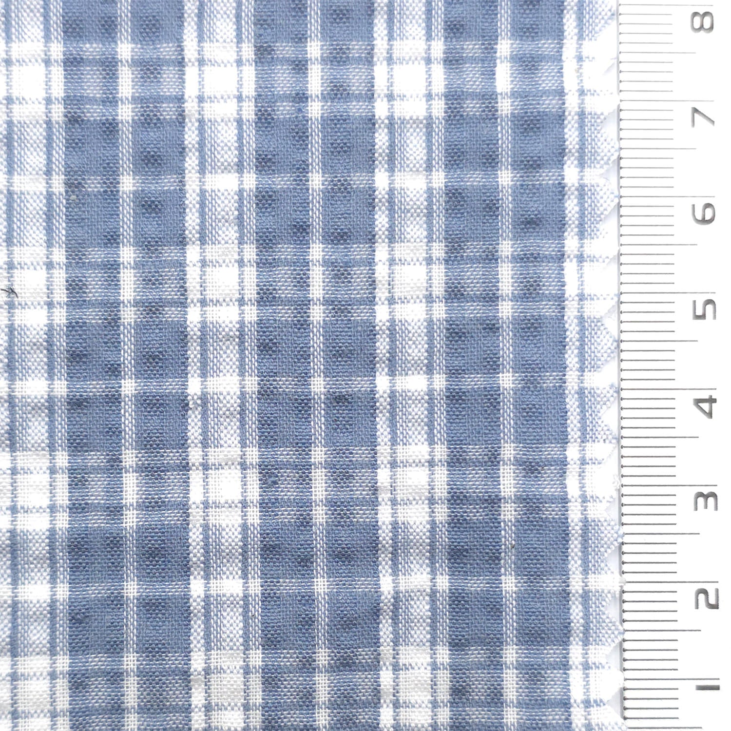 1: Black-2: Light Blue-3: White-4: Navy Blue-Swatch - Gingham Poly Cotton Woven Fabric - FAB 1863