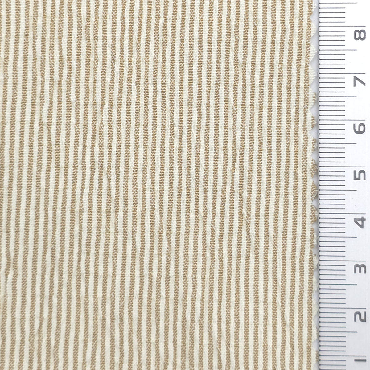 Pinstripe Polyester Rayon Woven Fabric - FAB1962 - Beige