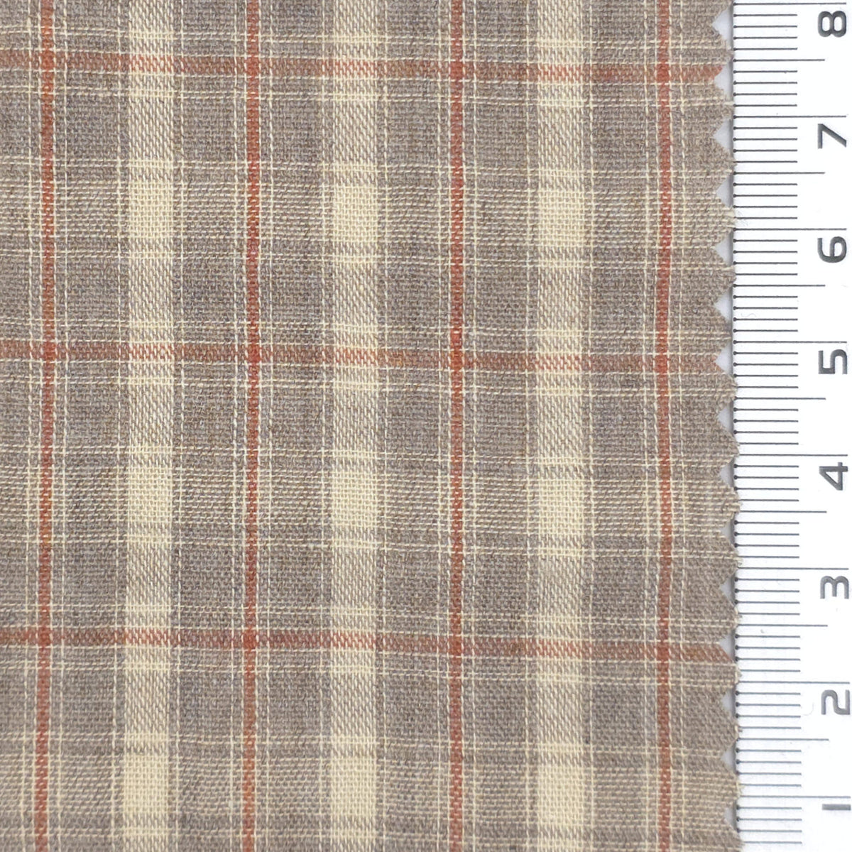 1: Navy Blue-2: Taupe-3: Mustard Yellow-4: Black-Swatch - Lightweight Crisp Check Cotton Poly Shirting Woven Fabric - FAB 1938