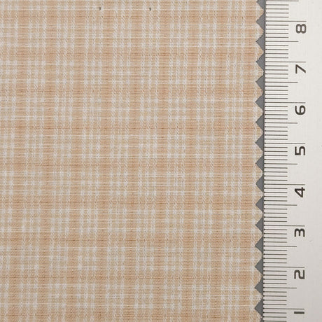 Check Cotton Woven Fabric | FAB1549 | 1.Soft Peach, 2.Spring Wood, 3.Onahau, 4.Green, 5.Yellow, 6.Orange, 7.Snuff, 8.Periwinkle, 9.Pale Cornflower Blue, 10.Black by Fabricis.com #