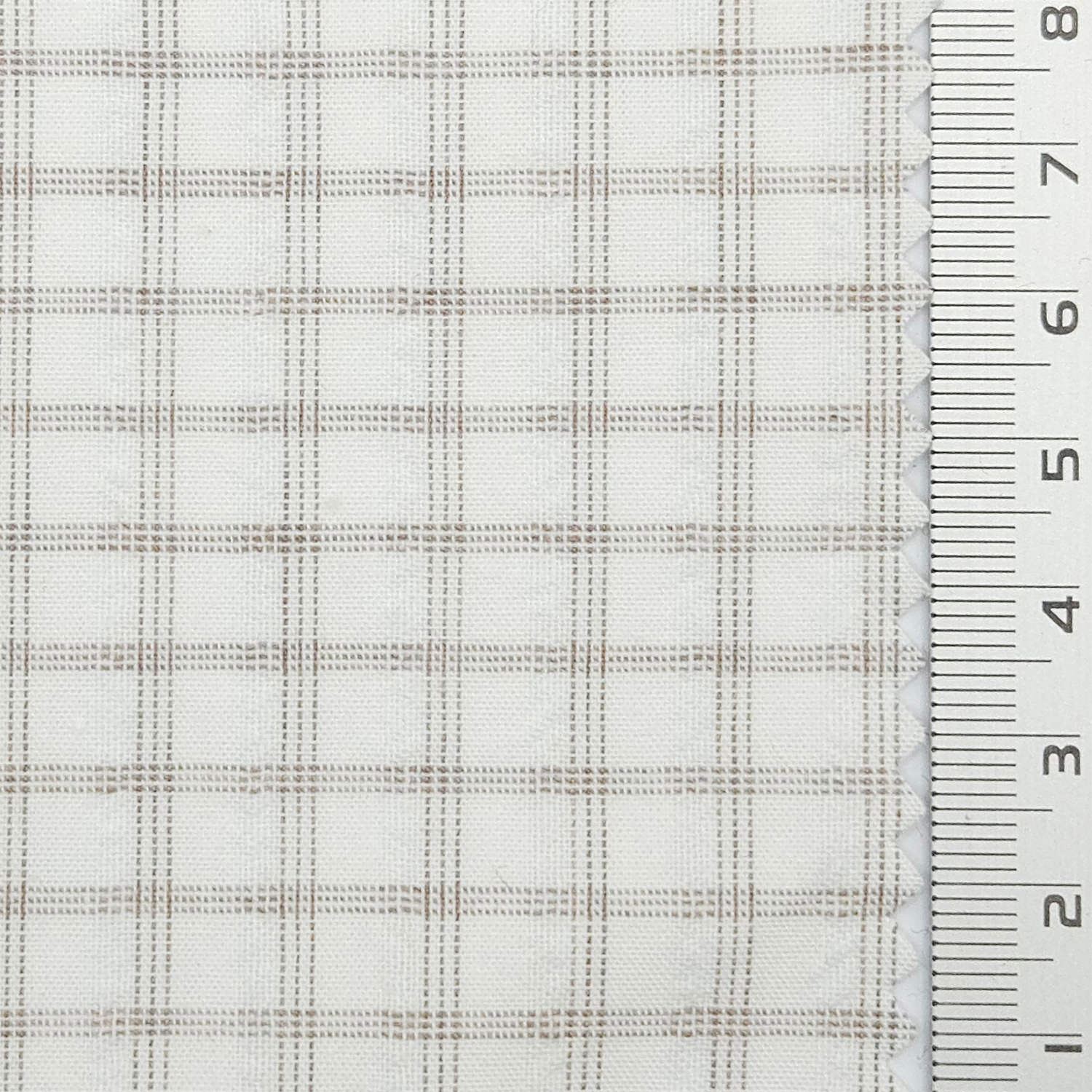 Distinct Check YarnDyed Cotton Polyester Woven Fabric - FAB 1797 - 2.Light Beige Plaid