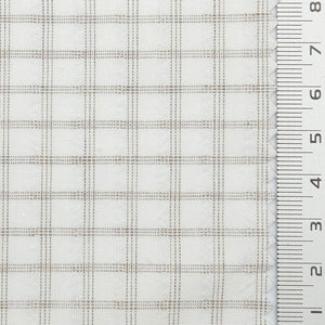 Distinct Check YarnDyed Cotton Polyester Woven Fabric - FAB1797 - Light Beige Plaid