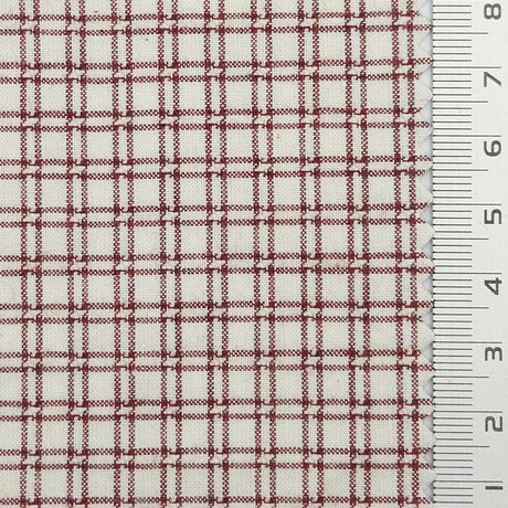 Monochrome Check YarnDyed Cotton Woven Fabric - FAB1800 - 1.Light Beige Plaid-2.Red-Brown Plaid-3.Light Blue Plaid-4.Charcoal Plaid-5.Black Plaid 