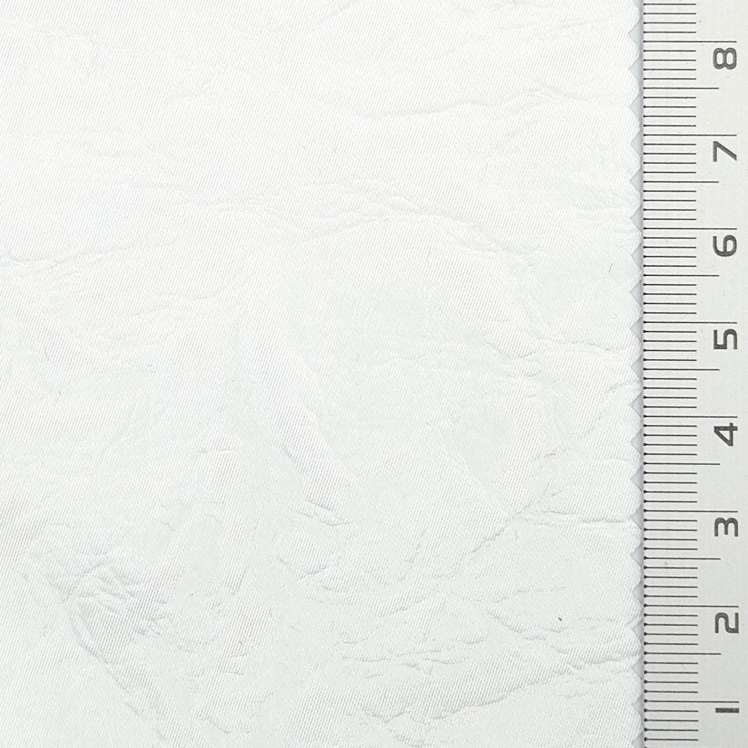 Solid Crease Satin Polyester Woven Fabric - FAB 1791 - 2.White