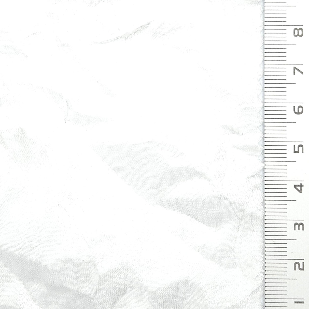 Solid Crinkled Satin Polyester Rayon Woven Fabric - FAB1793 - White