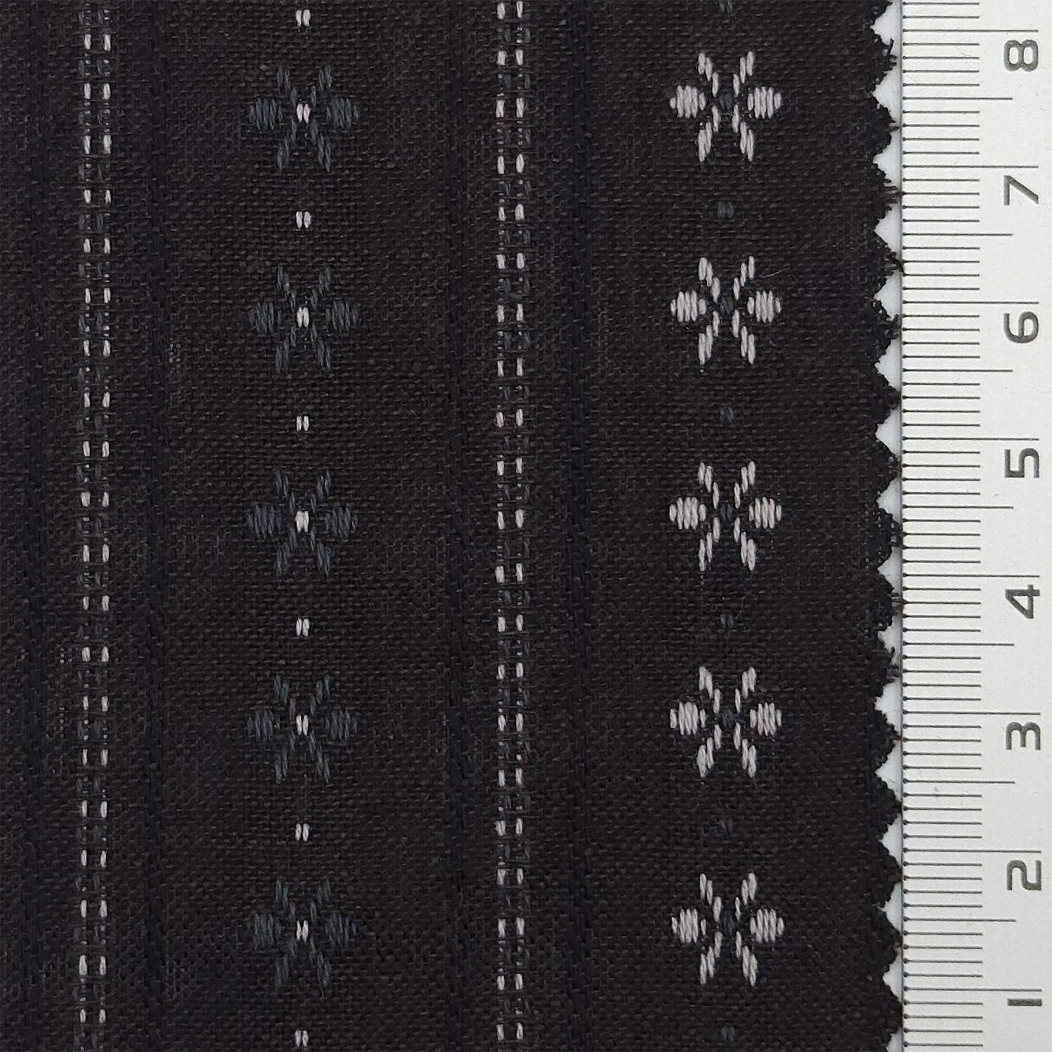 Nostalgia Stripe Jacquard Cotton Woven Fabric - FAB 1808 - 2.Black