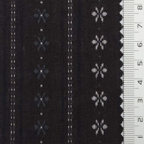 Nostalgia Stripe Jacquard Cotton Woven Fabric - FAB1808 - 1.Tan-2.Black-3.Navy 