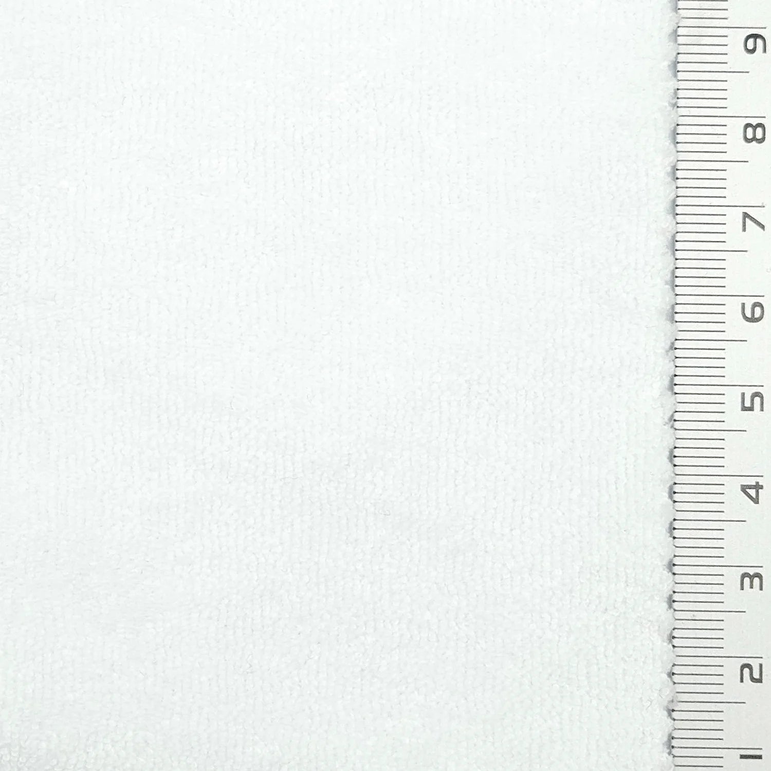 Towelling Solid Terry Cotton Polyester Knit Fabric - FAB 1766 - 2.White