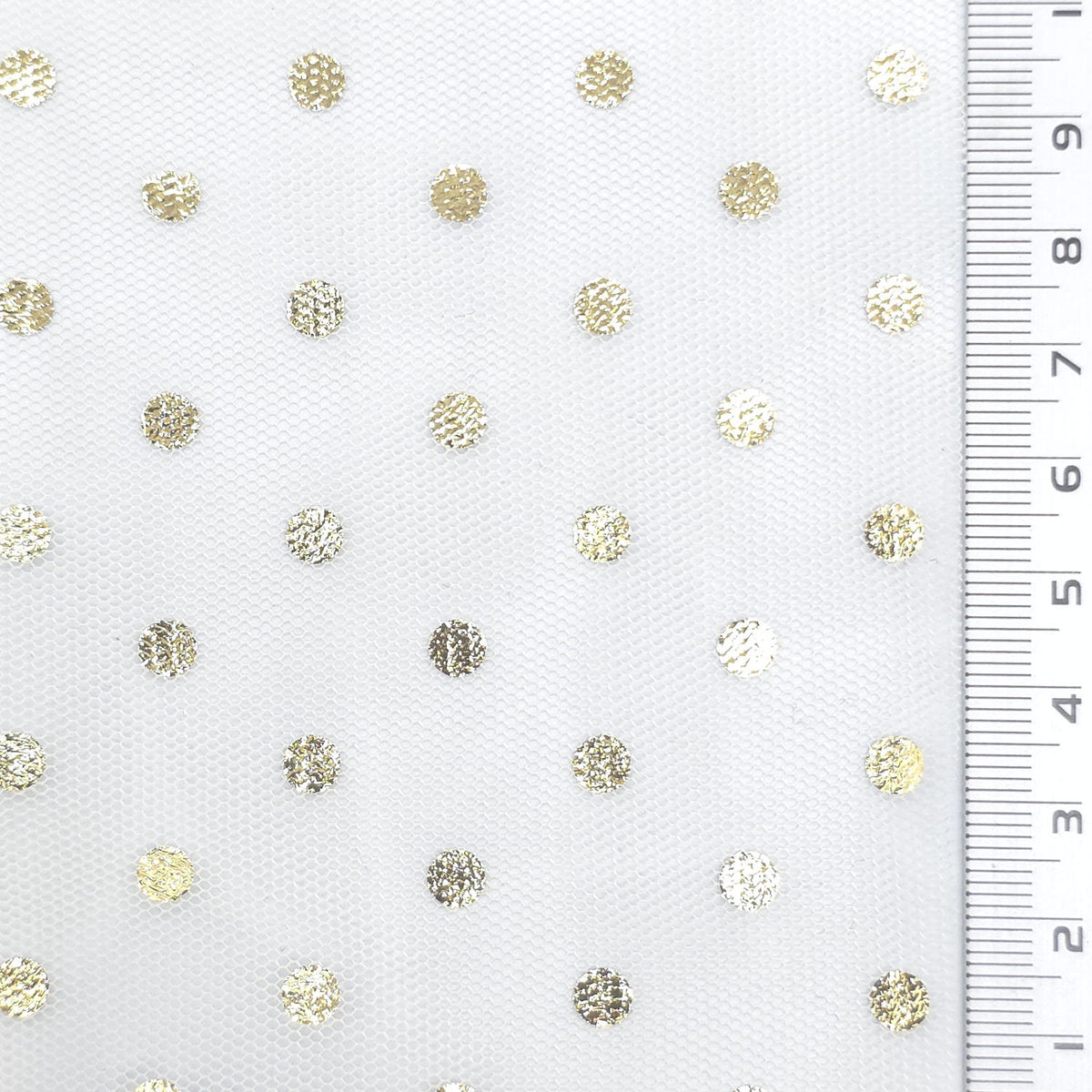 Foil Dot Polyester Knit Fabric - FAB1951 - Beige