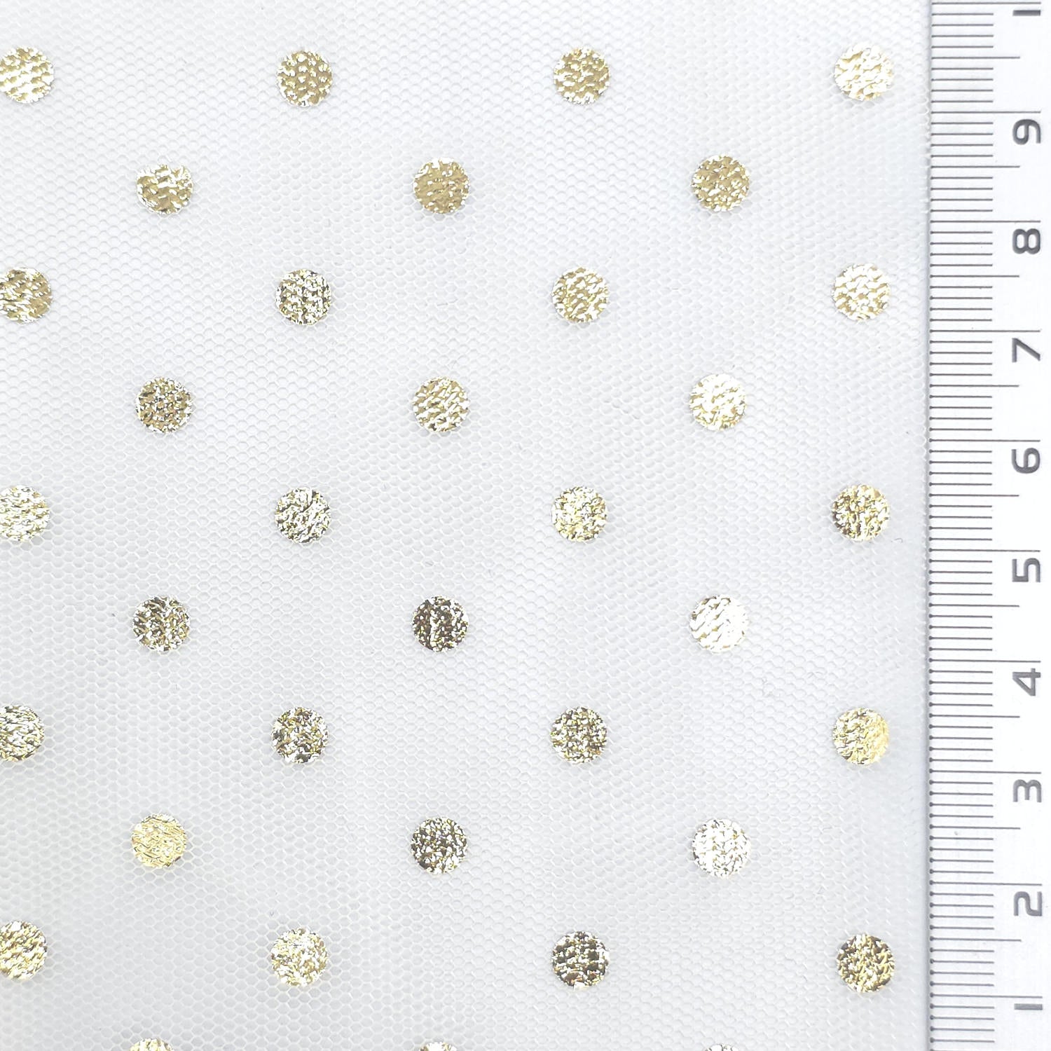 Foil Dot Polyester Knit Fabric - FAB1951 - Beige