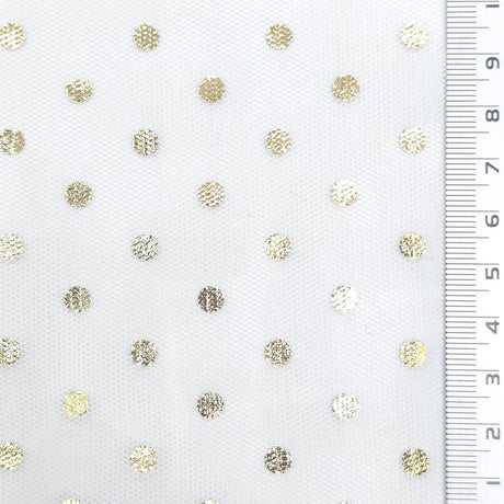 Foil Dot Polyester Knit Fabric - FAB1951 - Beige