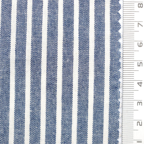 5mm Pencil Stripe YarnDyed Cotton Woven Fabric - FAB1761 - 1.Blue-2.Navy-3.Black 