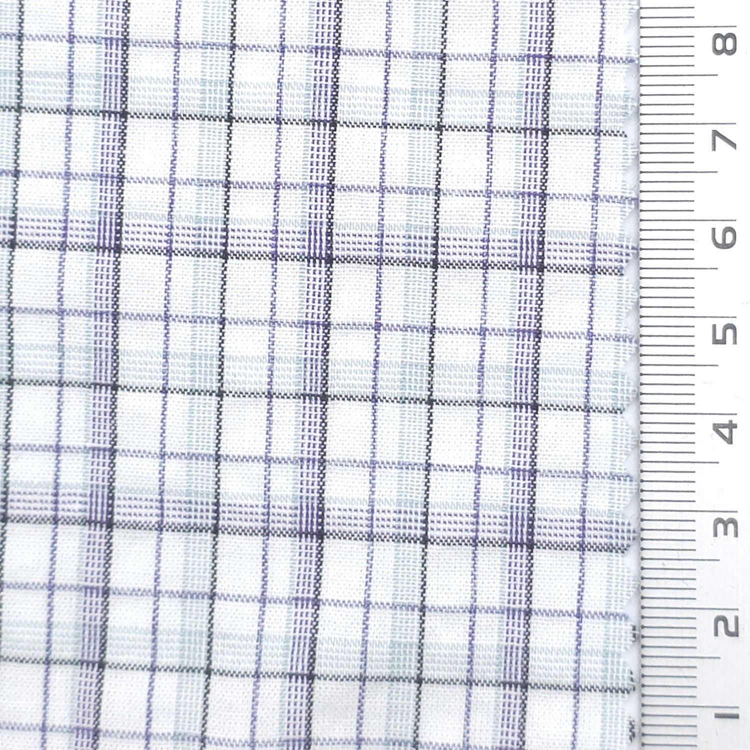 Tattersall Check Polyester Cotton Woven Fabric - FAB1969 - Lavender