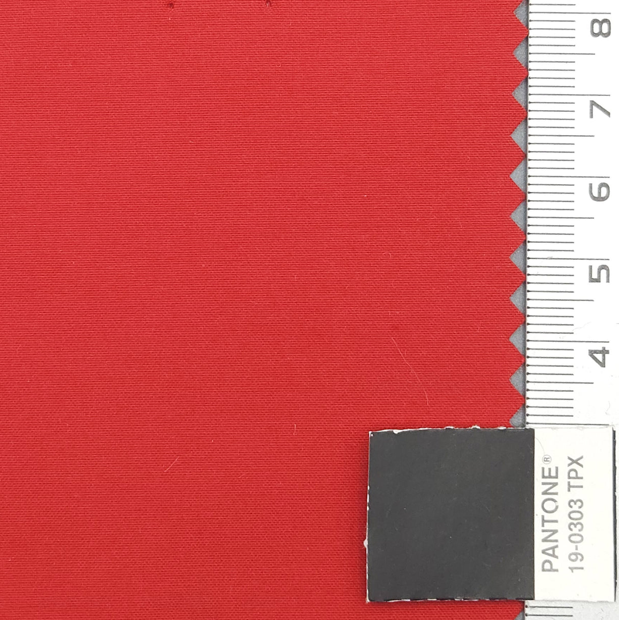 Hiking Solid Plain Recycled Polyester Cotton Woven Fabric - FAB1725 - Red