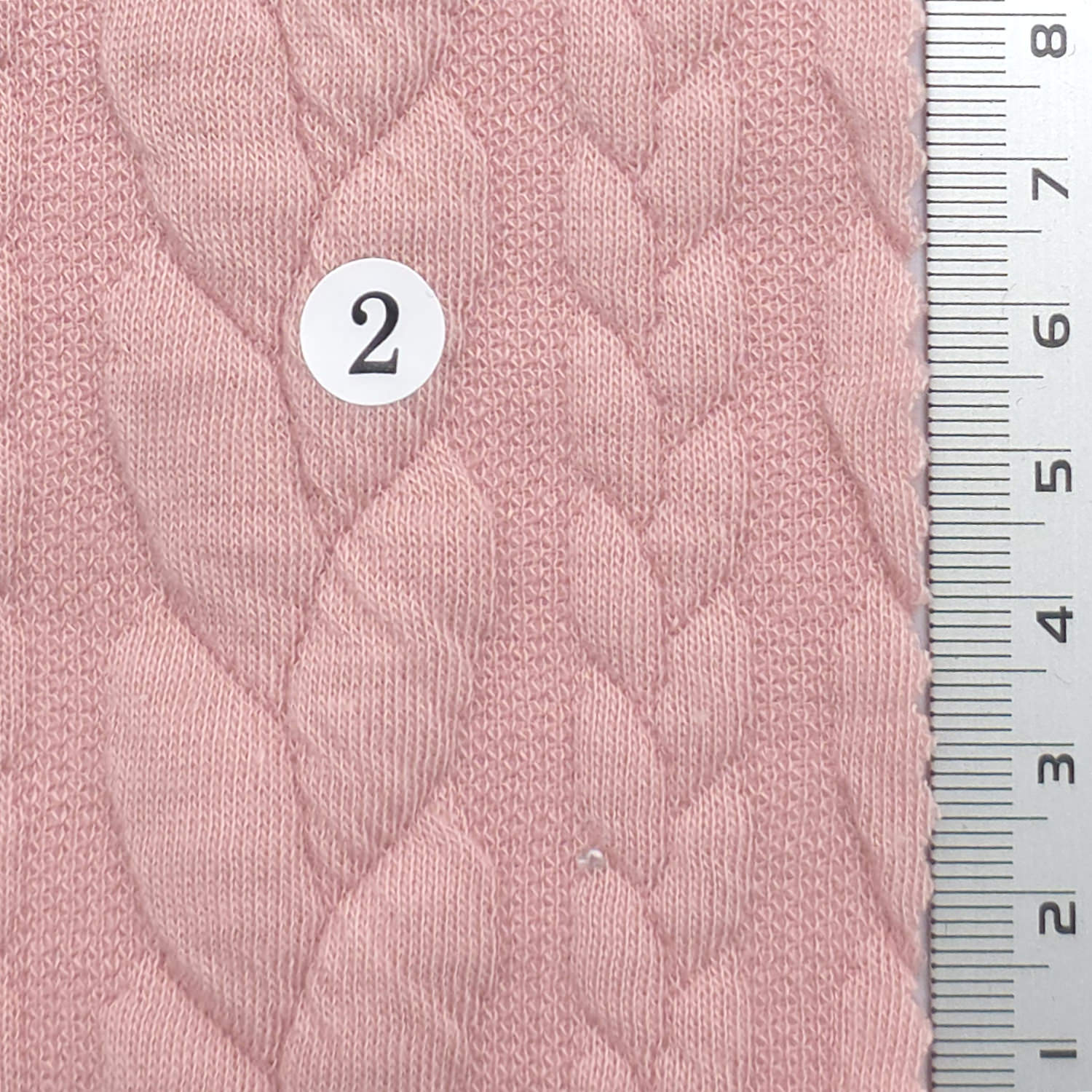 Pale Pink - Cable Knit Poly Span Knit Fabric - FAB1914
