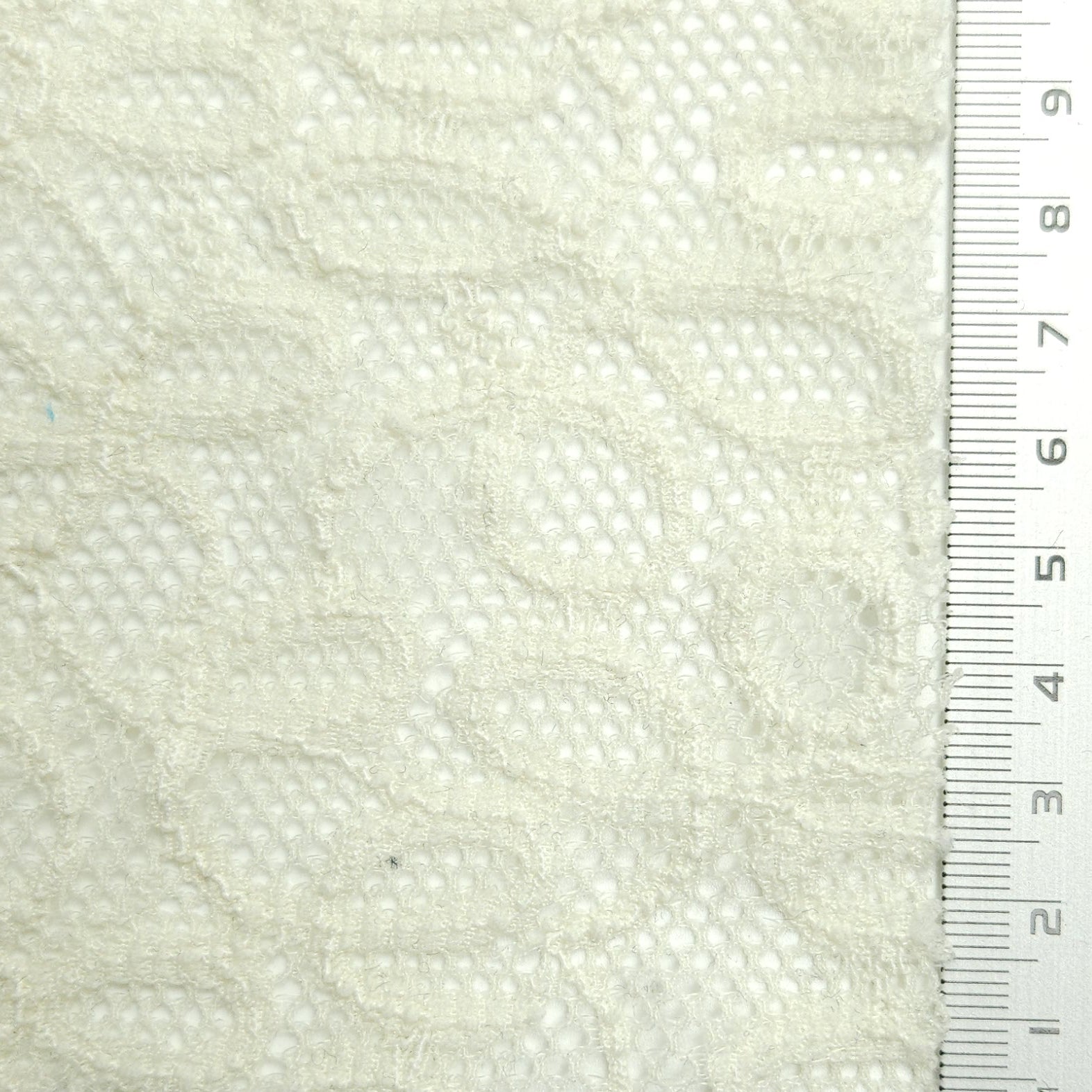 Solid Coversational Lace Nylon Spandex Knit Fabric - FAB 1575 - 2.Frost