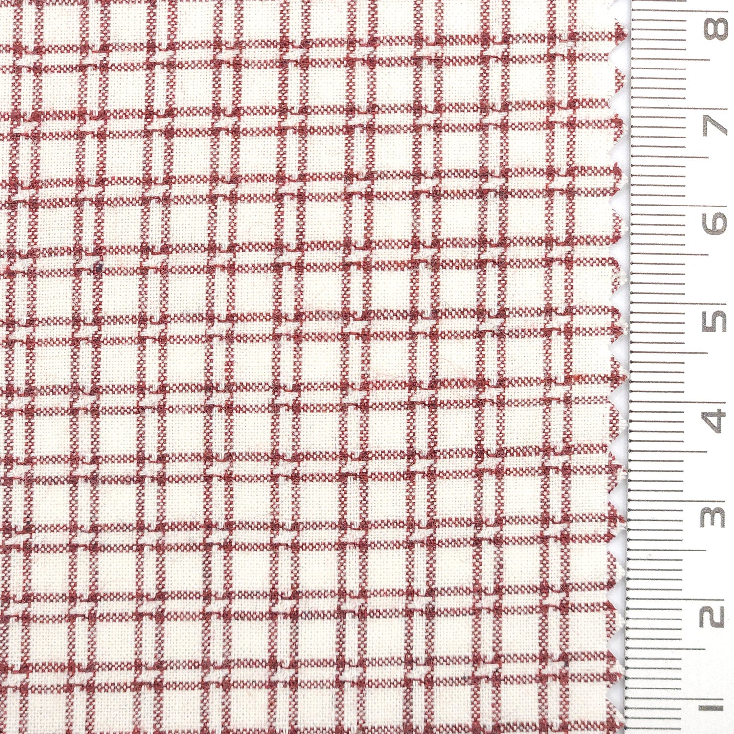 Windowpane Check YarnDyed Cotton Woven Fabric - FAB 1760 - 2.Pink