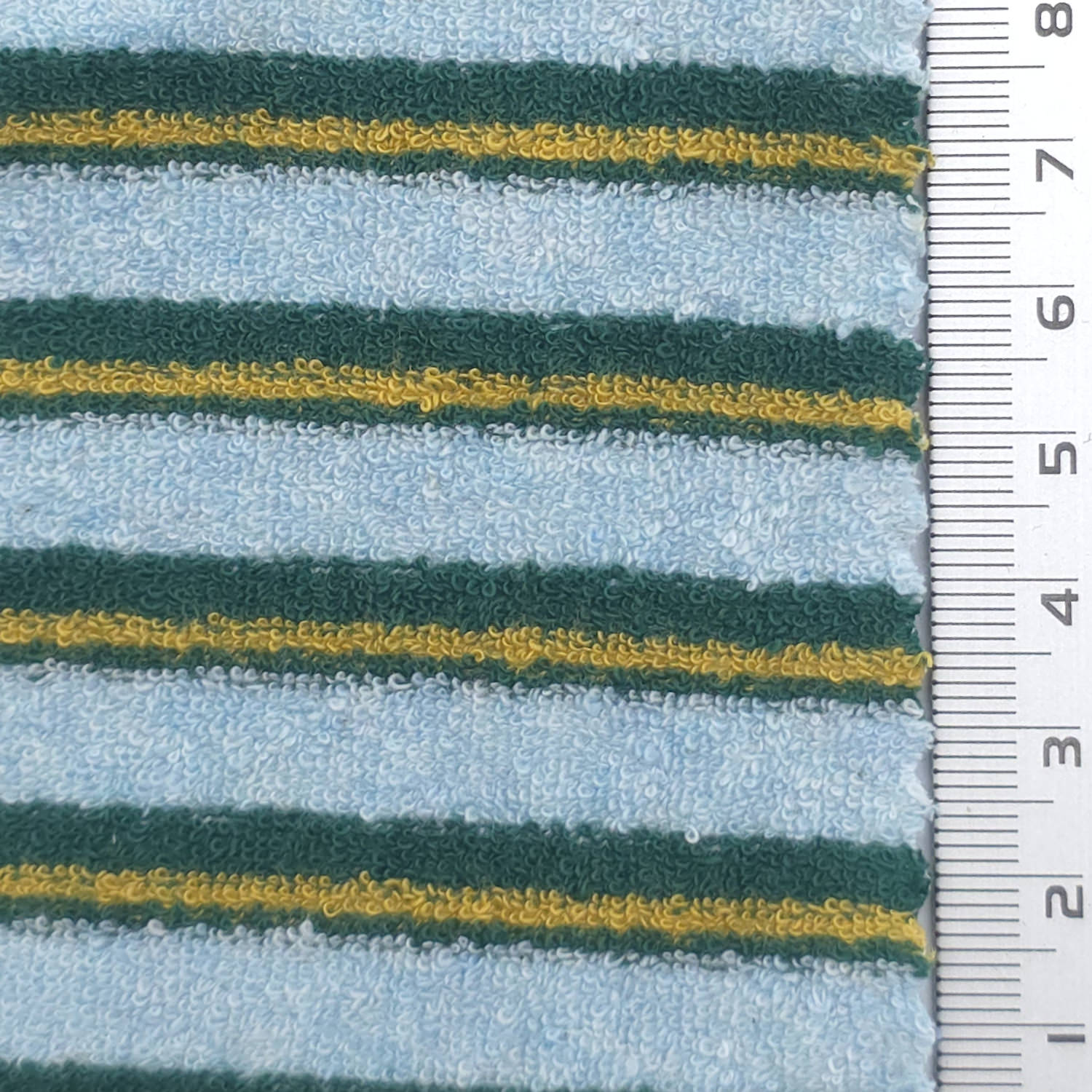 Stripe Cotton Polyester Knit Fabric - FAB1957 - Light Blue
