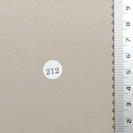 Solid Twill Polyester Rayon Spandex Woven Fabric - FAB1694 - 1.Ivory Beige (213)-2.Beige (212)-3.Green Ivory (211)-4.Yellow Beige (210)-5.Pink (209)-6.Ivory (208)-7.White (207)-8.Grey (206)-9.Brown (205)-10.Light Charcoal (204) 