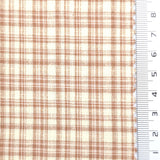 Light Brown - Gingham Plain Cotton Woven Fabric - FAB1861
